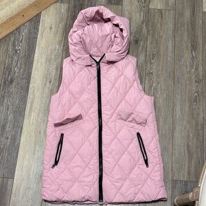 Pink Quilted Hooded Vest size medium